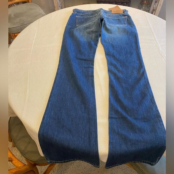 RARE NWT Von Dutch Star Patch Flare Jeans Y2K Deadstock Size 27 USA 34” Inseam - Picture 11 of 15